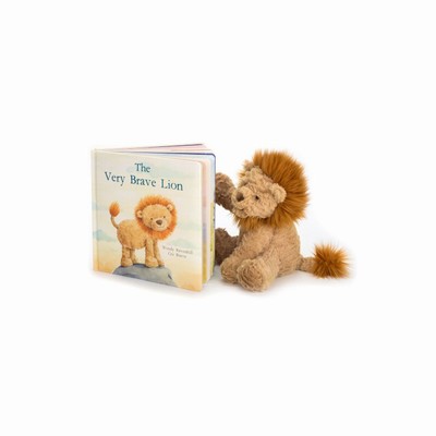 Jellycat The Very Brave Lion and Fuddlewuddle Lion Medium USA | 76253KPOT